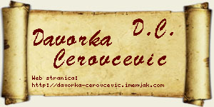 Davorka Cerovčević vizit kartica